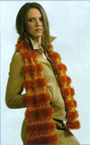 Вязаный шарф с ажурными полосами