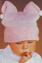 Вязаная шапочка для малышей 